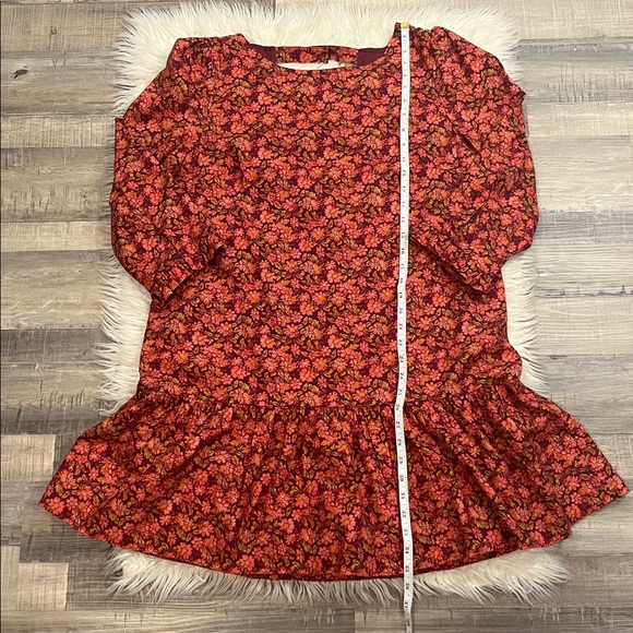 NWT Free People ‘The Avenue’ floral stretch cotton scoop back mini dress XL - Picture 6 of 13